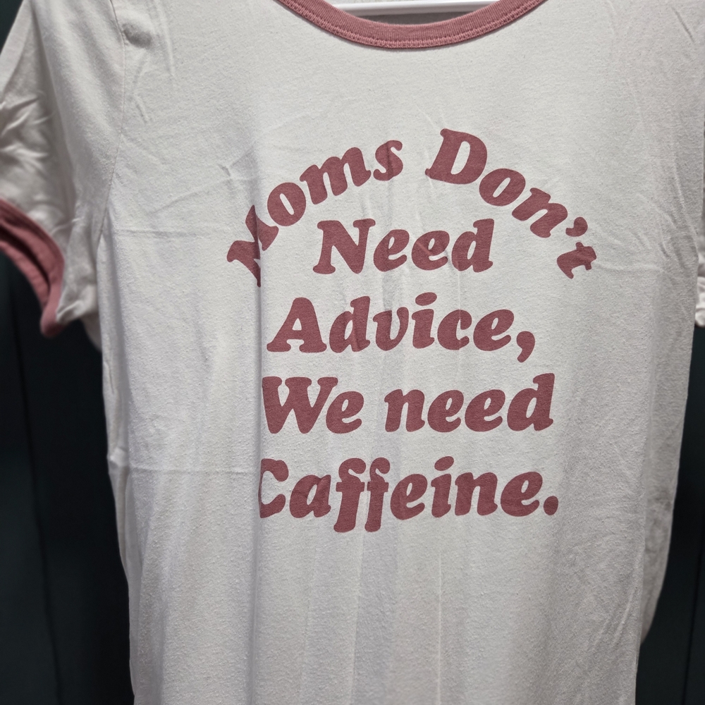 Torrid White and Pink Short Sleeve Tee